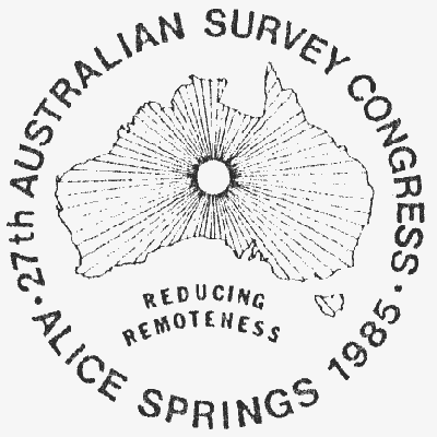 27th AUSTRALIAN SURVEY CONGRESS - ALICE SPRINGS 1985 logo 